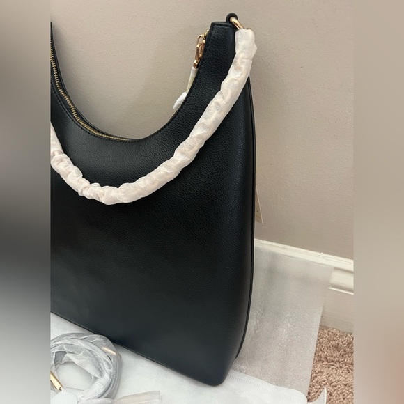 NWT new Anthropologie AOTA darcy faux leather shoulder bag crossbody black purse - Picture 6 of 16